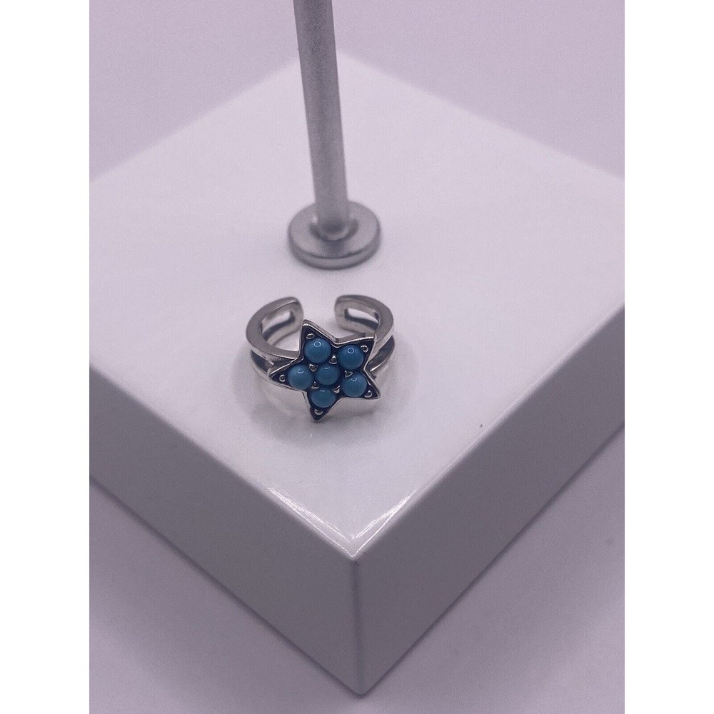 Beautiful Turquoise Star Earring Clip